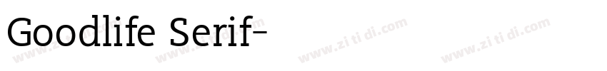 Goodlife Serif字体转换